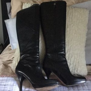 Women’s black leather boots